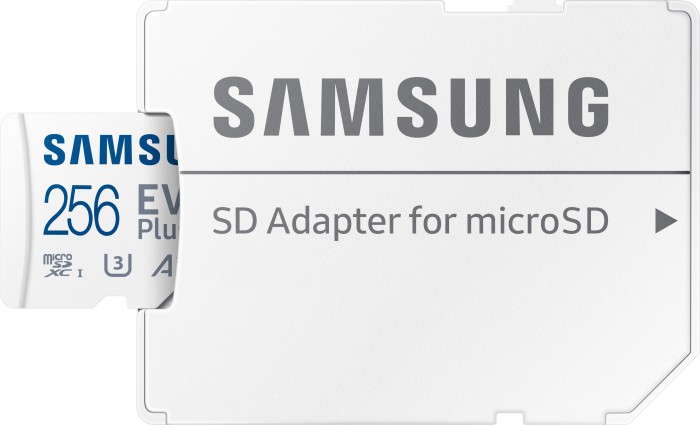 Samsung EVO Plus 2021 R130 microSDXC 256GB Kit, UHS-I U3, A2, Class 10