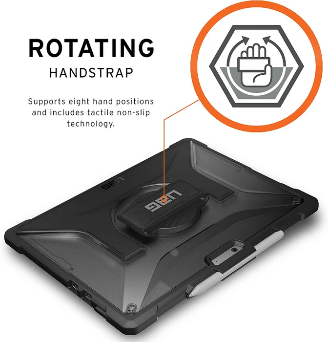 Honju Custodia Per Microsoft Surface Pro 12 Pollici (2025) Con Cinturino E Supporto Per Slim Pen 2 – Nero/Trasparente
