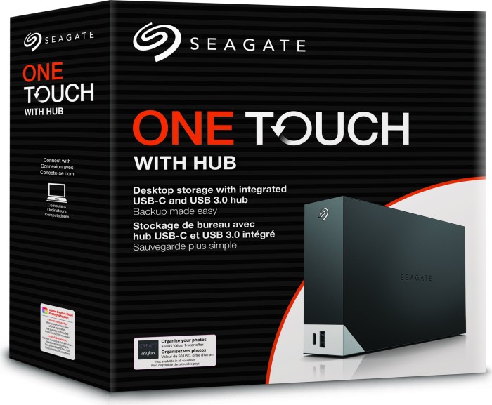 Seagate ONE TOUCH with hub +Rescue 18TB, USB 3.0 Micro-B