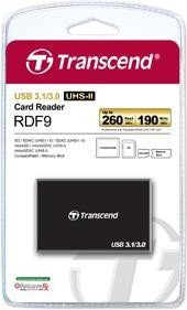 Transcend RDF9 czarny Multi-slot-Czytniki kart pamięci, USB 3.0 Micro-B [gniazdko]