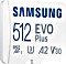 Samsung EVO Plus 2021 R130 microSDXC 512GB Kit, UHS-I U3, A2, Class 10 Vorschaubild