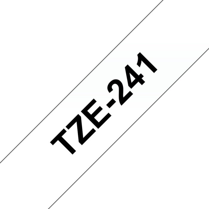 Brother TZe-241 taśma do drukarek, 18mm, czarny/biały