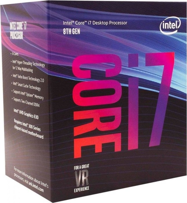 Intel Core i7-8700, 6C/12T, 3.20-4.60GHz, boxed