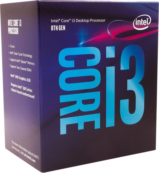 Intel Core i3-8100, 4C/4T, 3.60GHz, boxed