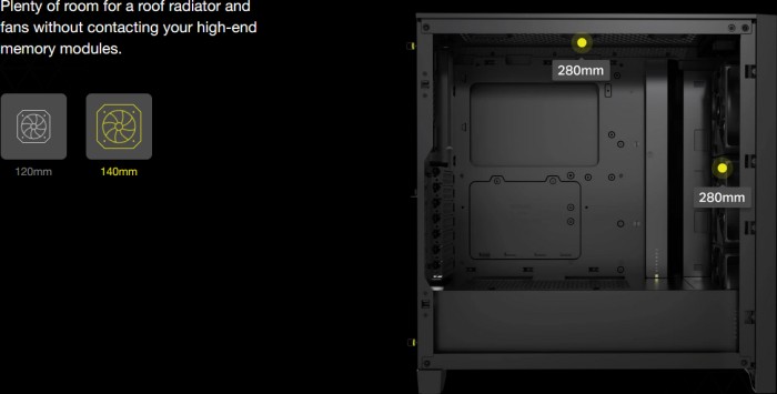 Corsair iCue 4000D RGB Airflow, schwarz, Glasfenster