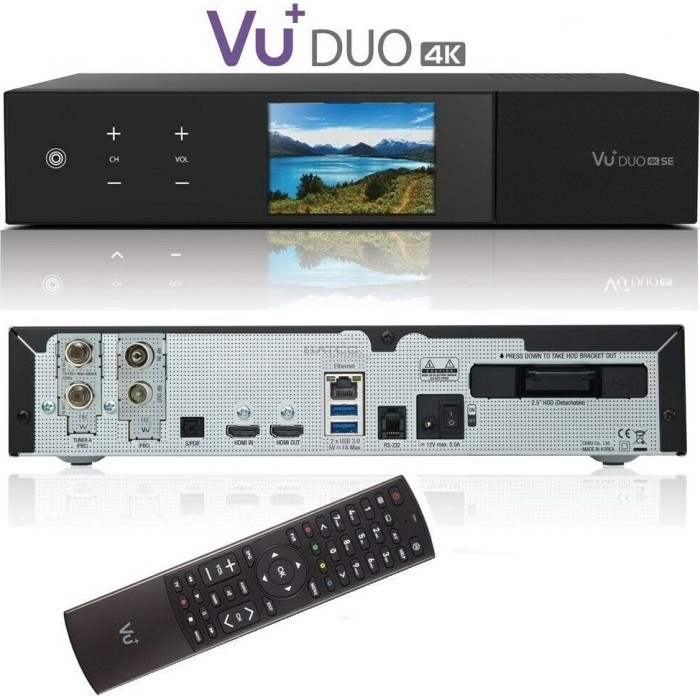 VU+ Duo 4K SE, 1x DVB-S2X FBC Twin, 1x DVB-C FBC, festplattenvorbereitet