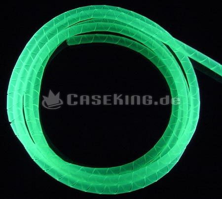 Bitspower Spiral 4mm pokrowiec na przewody UV zielony, 1m