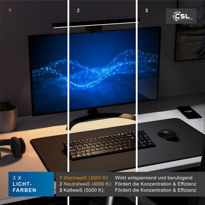 CSL-Computer USB LED Monitor Lampe mit 3 Lichtfarben ab € 39,85 (2024)