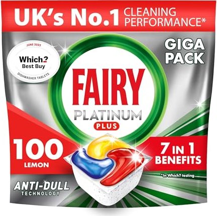 Fairy Platinum All-In-One Lemon Tabs, 100 Stück