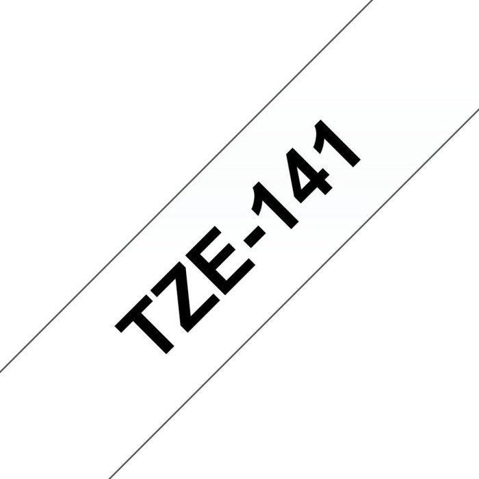 Brother TZe-141 taśma do drukarek 18mm, czarny/przeźroczysty