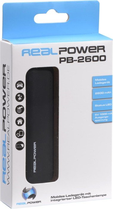 Ultron Powerbank RealPower PB-2600 schwarz