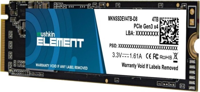 Mushkin Element NVMe SSD 4TB, M.2 2280 / M-Key / PCIe 3.0 x4