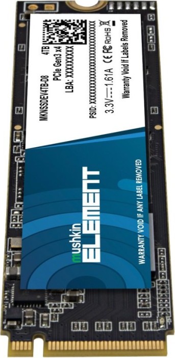 Mushkin Element NVMe SSD 4TB, M.2 2280 / M-Key / PCIe 3.0 x4