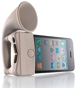 RaidSonic Bone Horn Stand für iPhone 4 braun