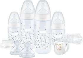 NUK First Choice Plus Perfect Start mit Temperature Control Trinkflaschen-Set, 0+ weiß