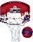 Wilson NBA Team Los Angeles Clippers Mini Hoop Basketballkorb (WTBA1302LAC)