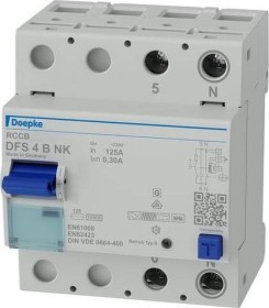 Doepke Fehlerstromschutzschalter DFS 4 125-2/0,30-B NK