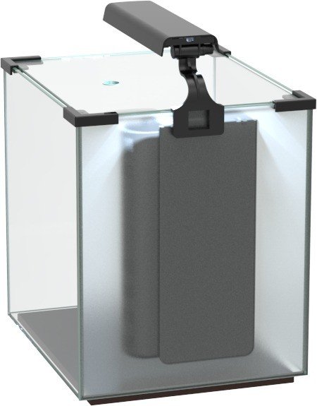 Aquatlantis Nano Cubic 30 Aquarium-Set ohne Unterschrank, Black High Gloss, 26l