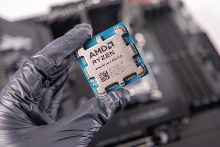 Ryzen-Prozessor mit Cache in Nahaufnahme