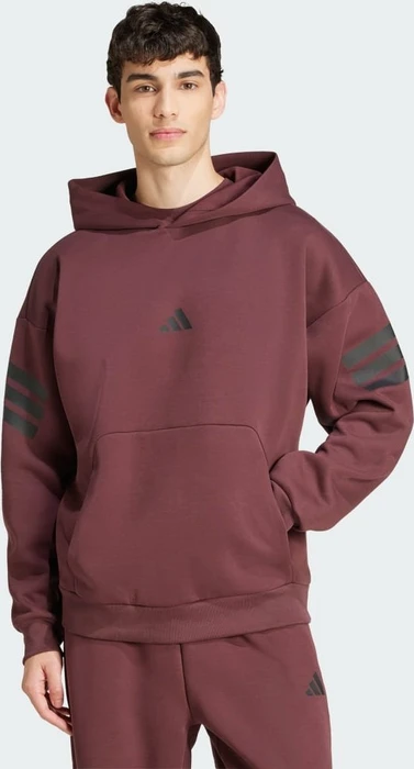 adidas Future Icons 3-Streifen Hoodie aurora ruby/brown (Herren)