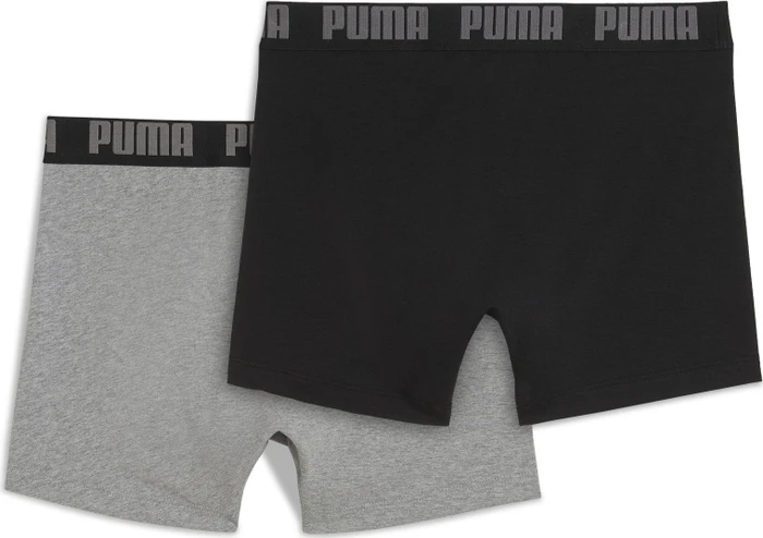 Puma 2er Boxer Briefs grey melange / black (Herren)