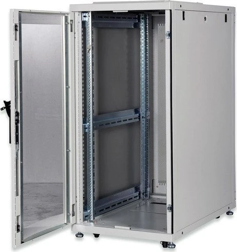 Digitus Professional Unique Serie Serverschrank 26HE, Sicherheitsglastür, IP2X, grau, 1000mm tief