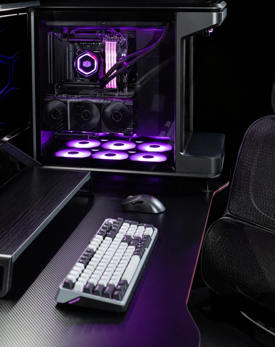 Cooler Master MasterFrame 360 Stage Mirror, schwarz, Glasfenster