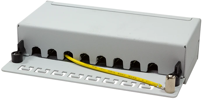 LogiLink Desktop Patchpanel Cat6a, für Tisch/Wand, 8-Port, grau