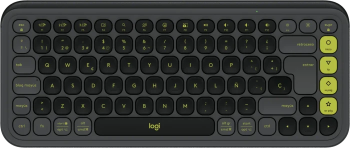 Logitech POP Icon Keys, Graphite & Green, Logi Bolt, USB/Bluetooth, ES