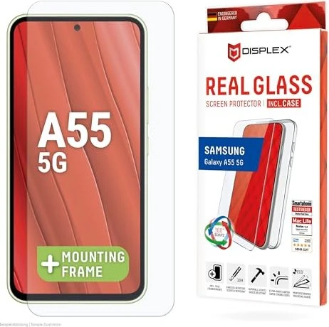 Displex Real Glass + Case für Samsung Galaxy A55 5G