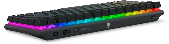 Dell Alienware Pro Wireless Gaming Keyboard, Dark Side of the Moon, 75%, LEDs RGB, hot-swap, Alienware Linear RED, USB/Bluetooth, US