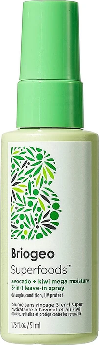 Briogeo Superfoods Avocado + Kiwi Mega Moisture 3-in-1 Leave-In Spray Conditioner, 51ml