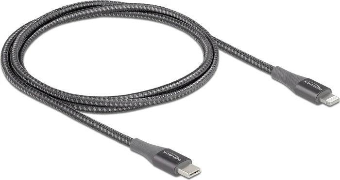 DeLOCK Daten- und Ladekabel, USB-C [Stecker] auf Lightning [Stecker], Adapterkabel, 1m