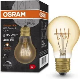 Osram Ledvance Filament LED Vintage 1906 Clas P 35 4.8W/822 E14