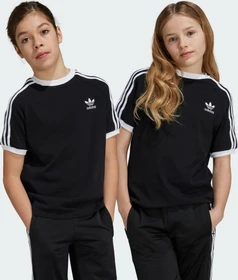 adidas 3-Streifen T-Shirt kurzarm schwarz/weiß (Junior)