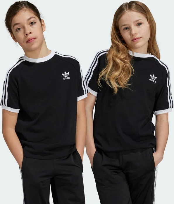 adidas 3-Streifen T-Shirt kurzarm schwarz/weiß (Junior)