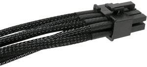 NZXT 6/8-Pin PCIe Verlängerung 45cm, sleeved schwarz