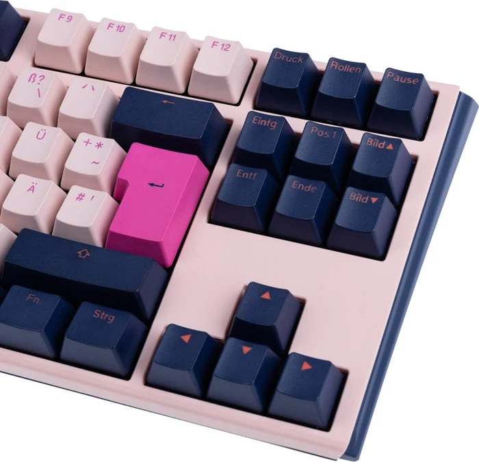 Ducky One 3 Fuji TKL PBT rosa/blau, MX SILENT RED, USB, DE