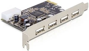 DeLOCK 4x USB-A 2.0, PCIe x1
