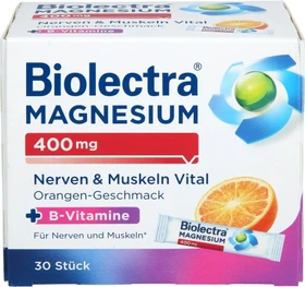 Biolectra Magnesium 400mg Nerven & Muskeln Vital Orange Micro-Pellets, 30 Stück