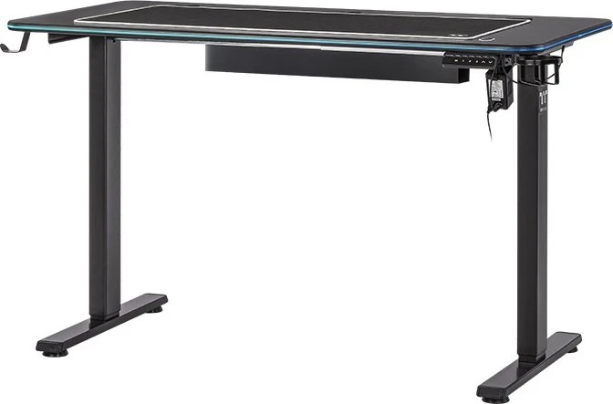 Thermaltake GT120 RGB Gaming Desk elektrisch höhenverstellbarer Sitz-Steh-Schreibtisch 120x60cm Carbon/schwarz