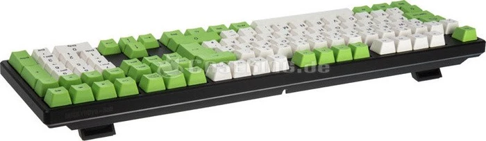 Ducky One PBT/grün, schwarz/weiß, MX BLACK, USB, DE