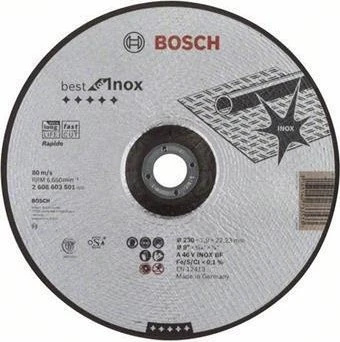 Bosch Professional A46VBF Best for Inox Trennscheibe, 230x1.9x22.23mm, 1 Stück