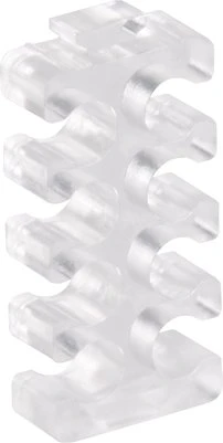 SilverStone PP09 Kabelkamm Set, transparent, 20er-Pack