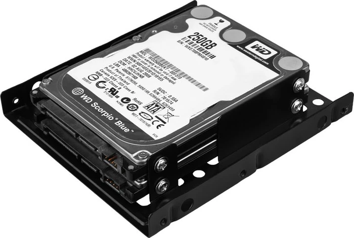 Axagon 3.5" auf 2x 2.5" Einbaurahmen, schwarz