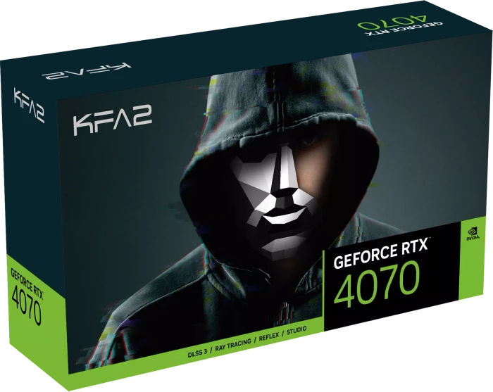 KFA2 GeForce RTX 4070 1-Click OC 2X, 12GB GDDR6X, HDMI, 3x DP