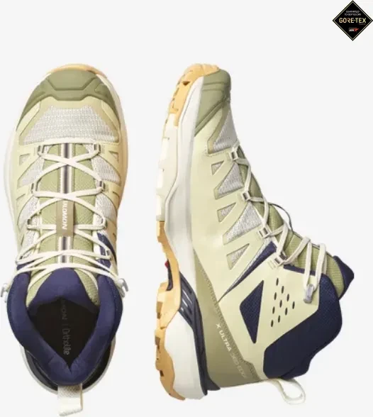 Salomon X Ultra 360 Edge Mid GTX almond milk/aloe/maritime blue (Herren)