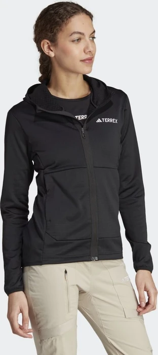 adidas Terrex Xperior LIGHT HoodED Fleece Jacke schwarz (Damen)