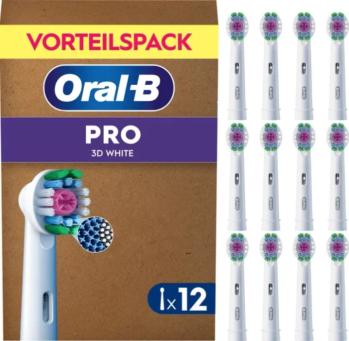 Oral-B Pro 3D White Ersatzbürste weiß, 12 Stück