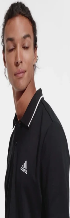 adidas Essentials Piqué Small Logo Poloshirt kurzarm schwarz (Herren)